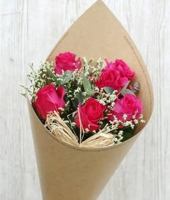 Long Stem Pink Rose Bouquet